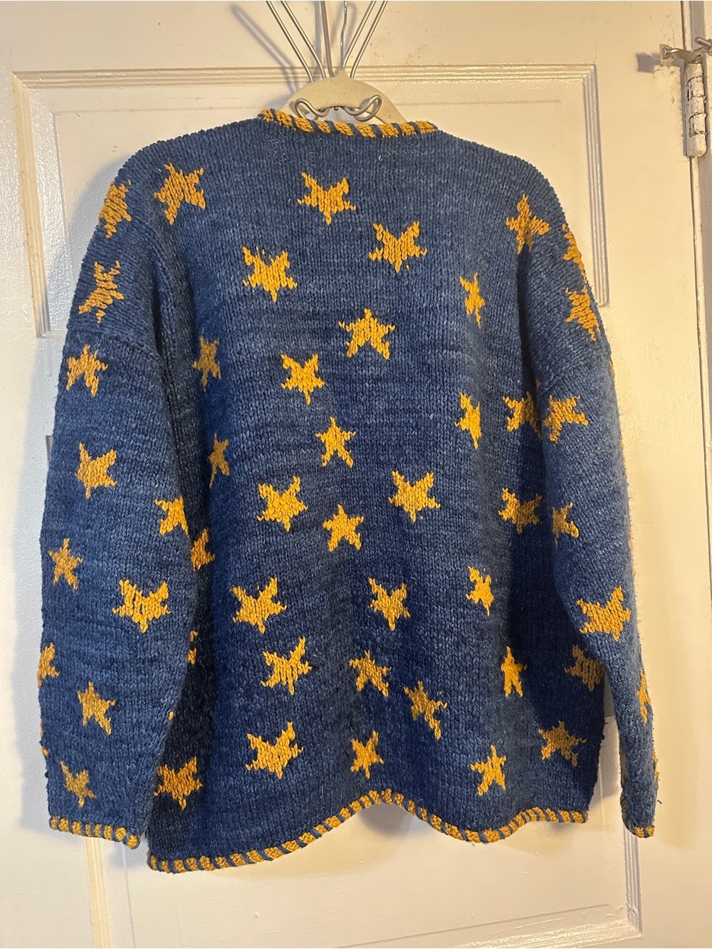 Rare Amano Blue and Gold Star Sweater - Picture 3 of 5